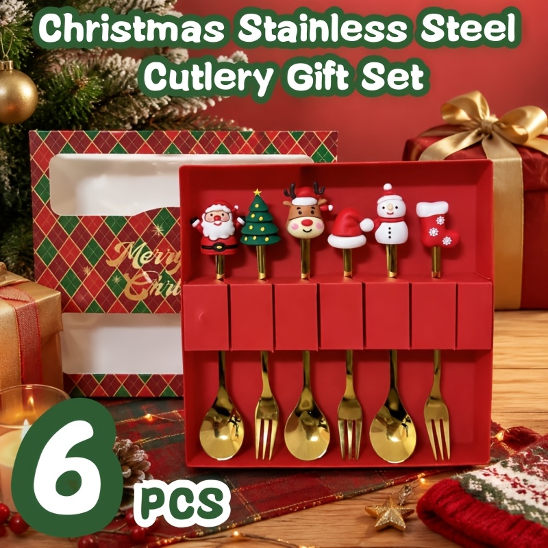 6Pcs Festive Christmas Spoon F - đánh giá và giá Coffee Tea And Sugar Set