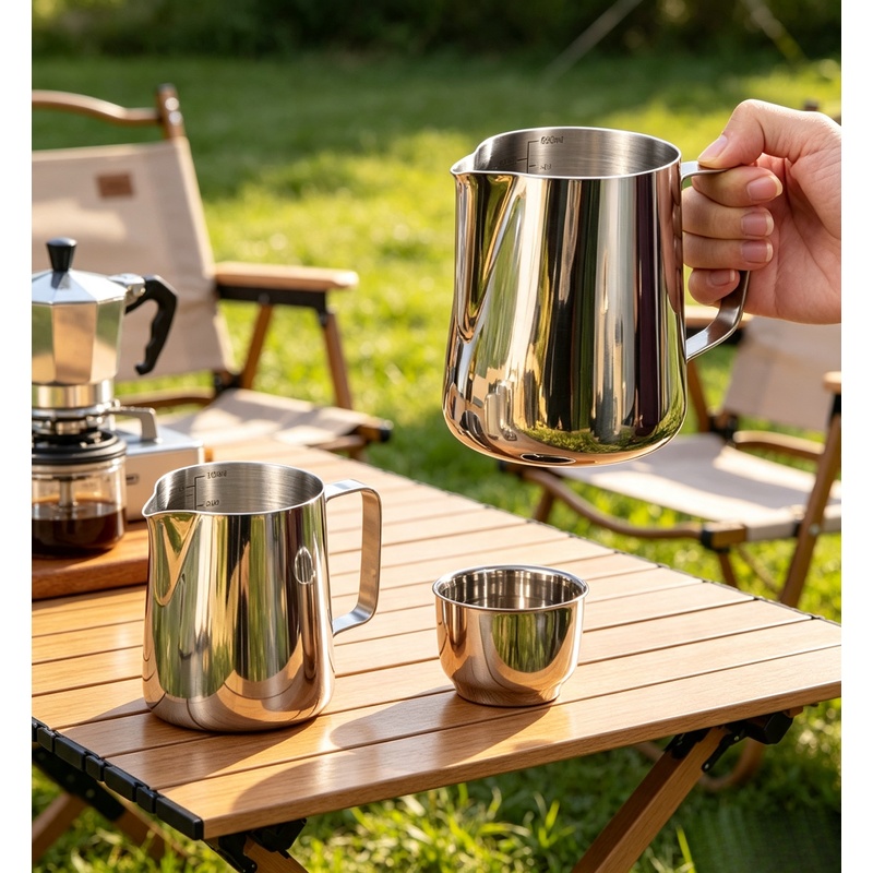 Stainless Steel Milk Frothing  - đánh giá và giá Barista Milk Jug