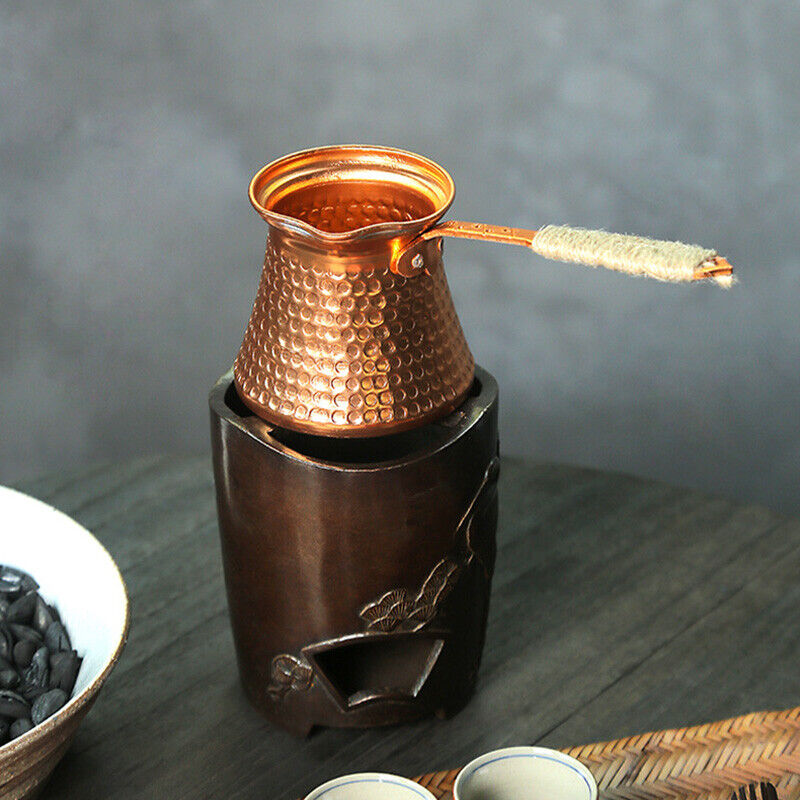 Coffee Pot Antique Copper Turk - đánh giá và giá Moka Pot Stove