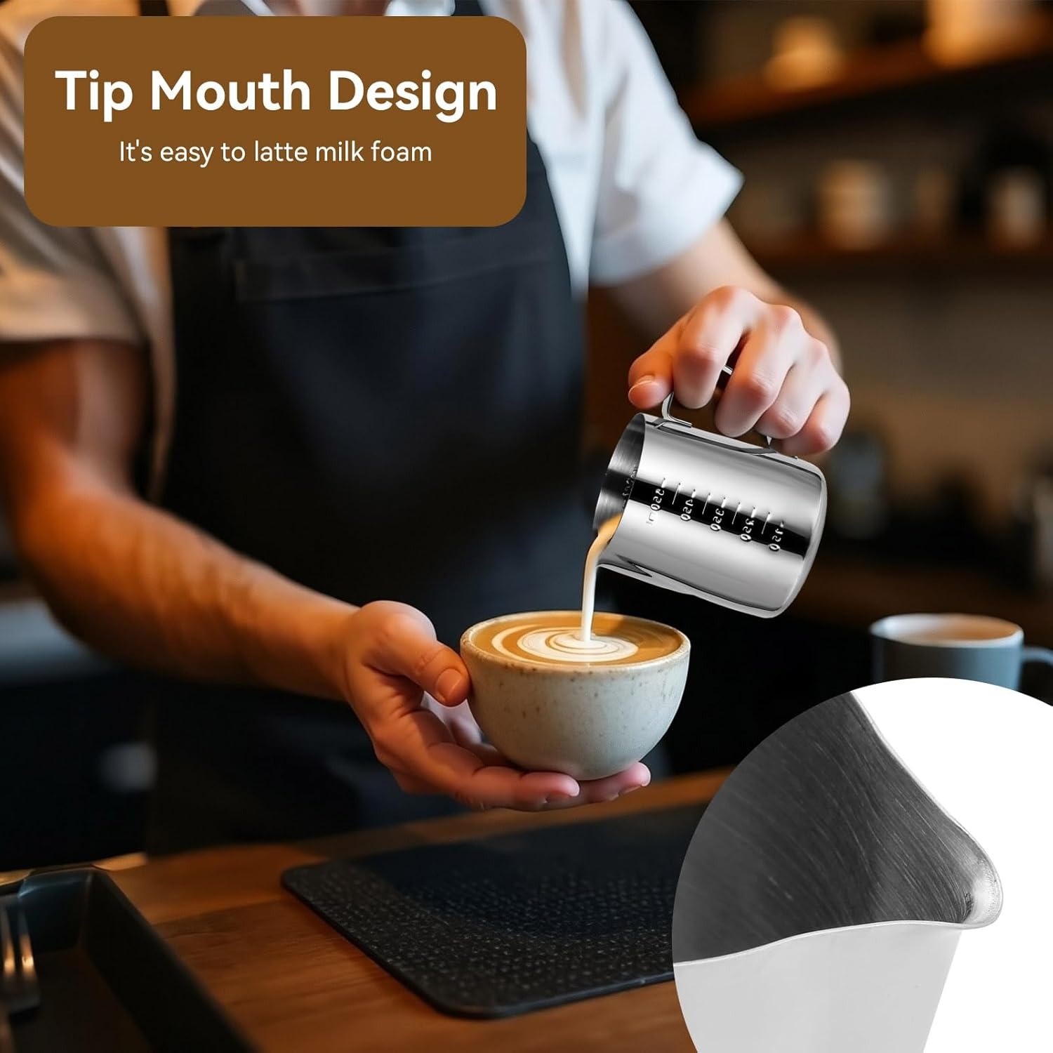 Milk Frothing Pitcher Espresso - đánh giá và giá Barista Milk Jug
