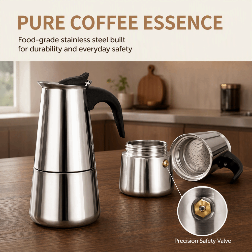 Stainless Steel Mocha Coffee P - đánh giá và giá Moka Pot Stove