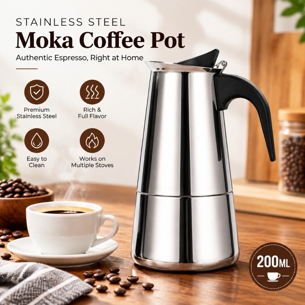 Stainless Steel Mocha Coffee P - đánh giá và giá Moka Pot Stove