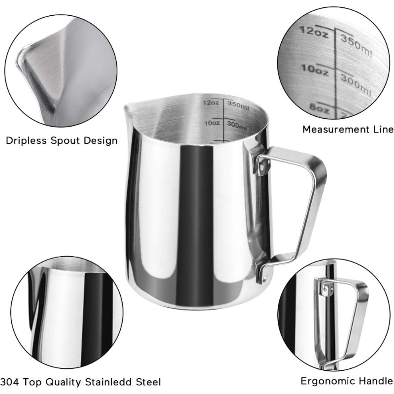 Milk Frothing Pitcher,Stainles - đánh giá và giá Barista Milk Jug